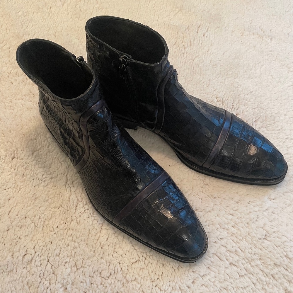 Jo Ghost England Back Crocodile boot 10.5